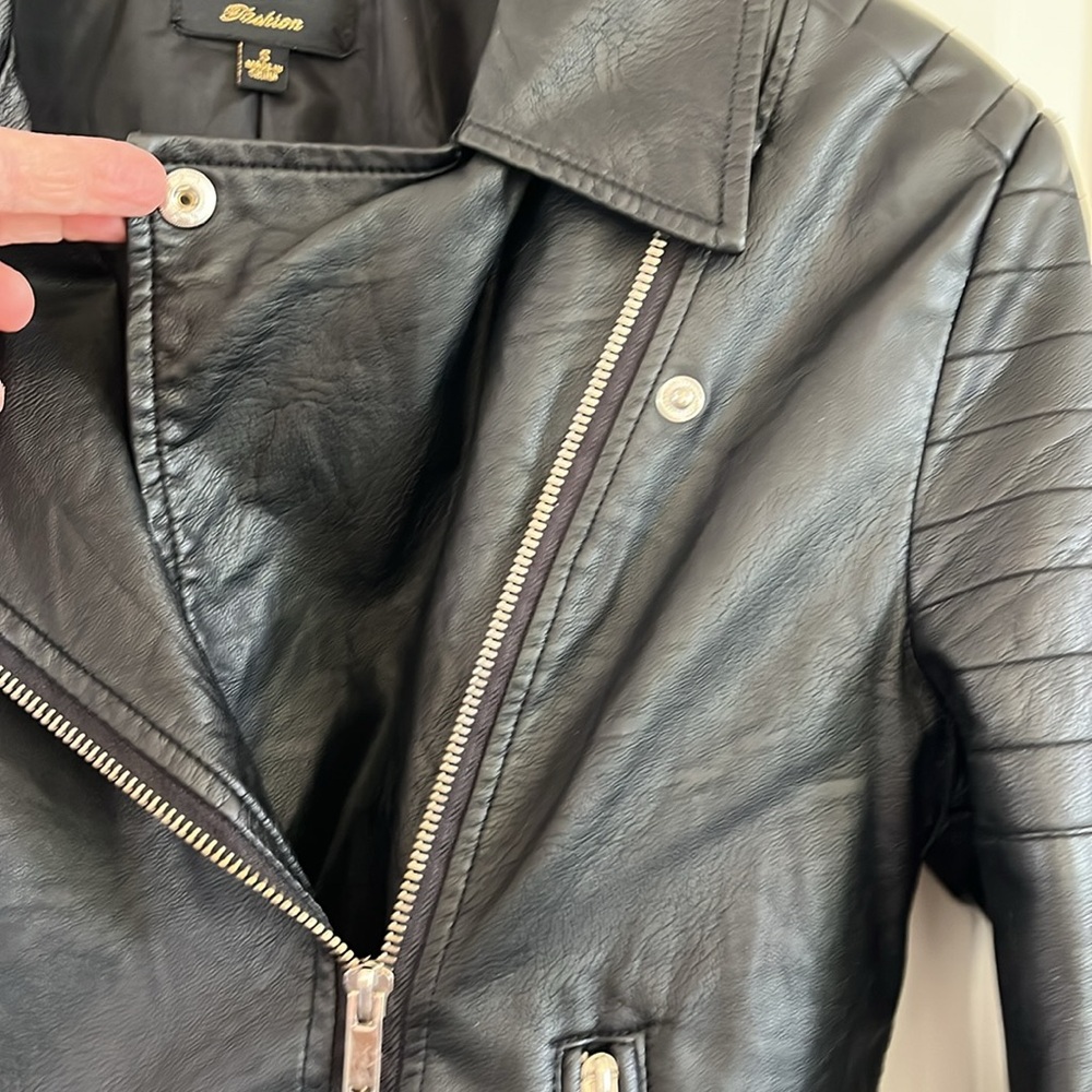 Ice fashion moto vegan leather jacket size small - Picture 4 of 6